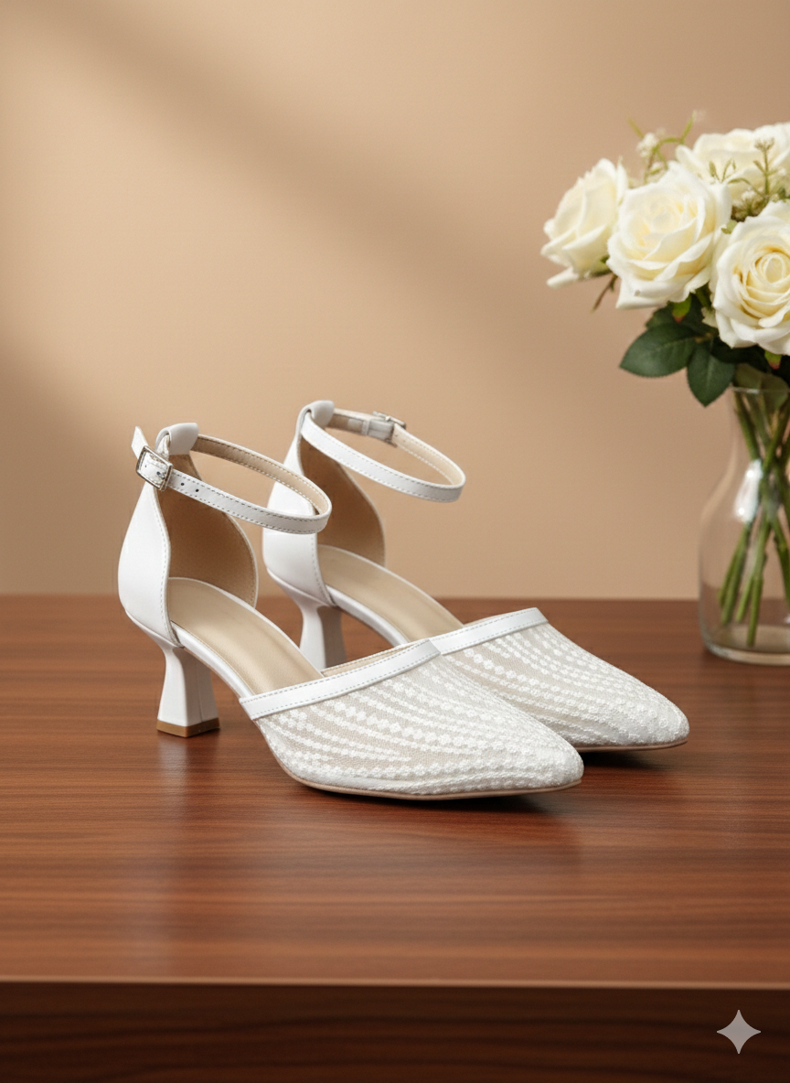 کفش مجلسی  توری طرح «الماس»